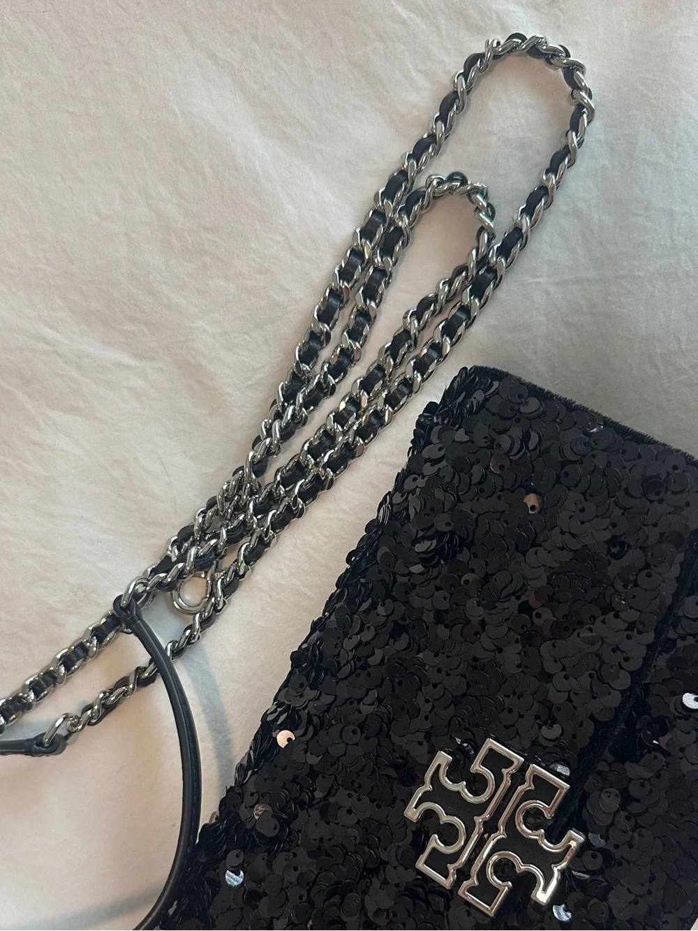 Tory Burch Sequin Black Bag